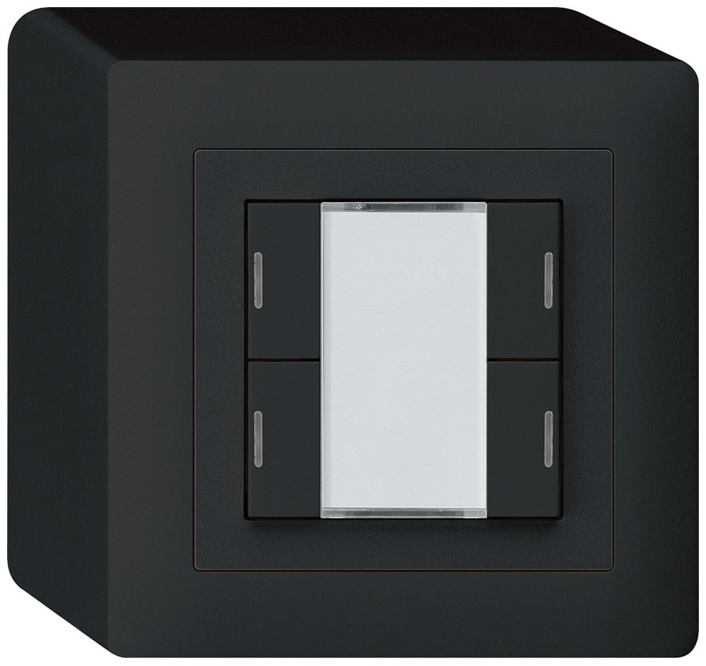AP-Taster kallysto KNX 4×schwarz RGB LED s/e-link