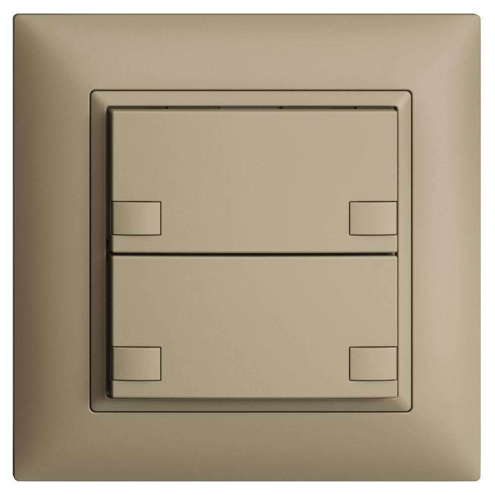UP-KNX-Taster RGB EDUE FMI, 250mW, o.LED, 2×Taste, 2×Tastenb., sa