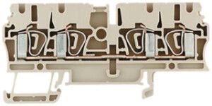 Durchgangs-Reihenklemme Weidmüller ZDU 2.5/4AN Zugfeder 2.5mm² TS35 braun