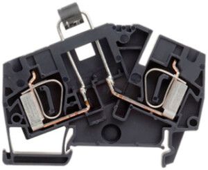 Borne de composant WM ZDU 6-2/D+ connexion à ressort 6mm² diode TS35 noir