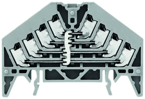 Borne de distribution de potentiel Weidmüller PPV 4L PUSH IN TS35×7.5 gris