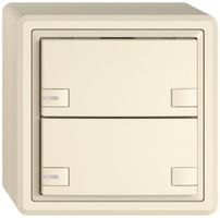 AP-Universaltaster EDIZIO.liv UNI SNAPFIX® 12…48V m.LED blau 2× 2-Tbed.cr