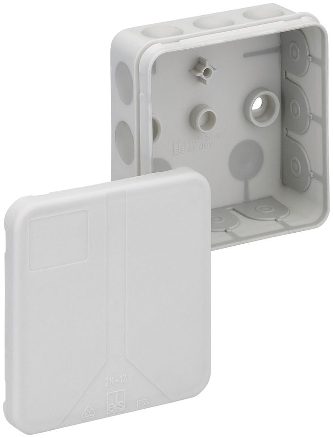 AP-Abzweigdose 2K-12 85×85×37mm, grau