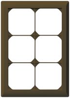 UP-Abdeckrahmen kallysto.line 3×2 braun 152×212mm