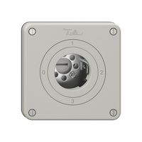 Drehschalter NEVO, 5/1L, ohne Zylinder, KS, 0-1-2-3, lichtgrau