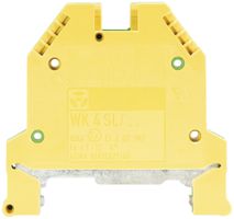 Morsetto di terra componibile WK 0.5…6mm² 2×vite 1 piano guida 35mm verde/giallo