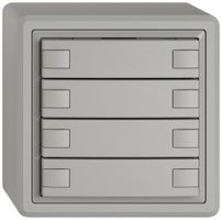 AP-Universaltaster EDIZIO.liv UNI SNAPFIX® o.LED 8× 1-Tbed.hgu