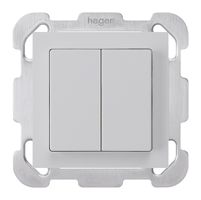 UP-Schalter kallysto 1/3+3/1P hellgrau mit Befestigungsplatte