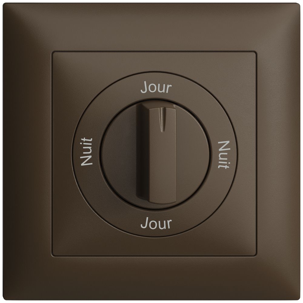 Frontset Nuit-Jour-Nuit-Jour EDIZIOdue 88×88mm coffee