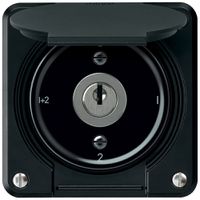 Schlüsselschalter robusto Serienschalter 16A 250V 86×86mm schwarz