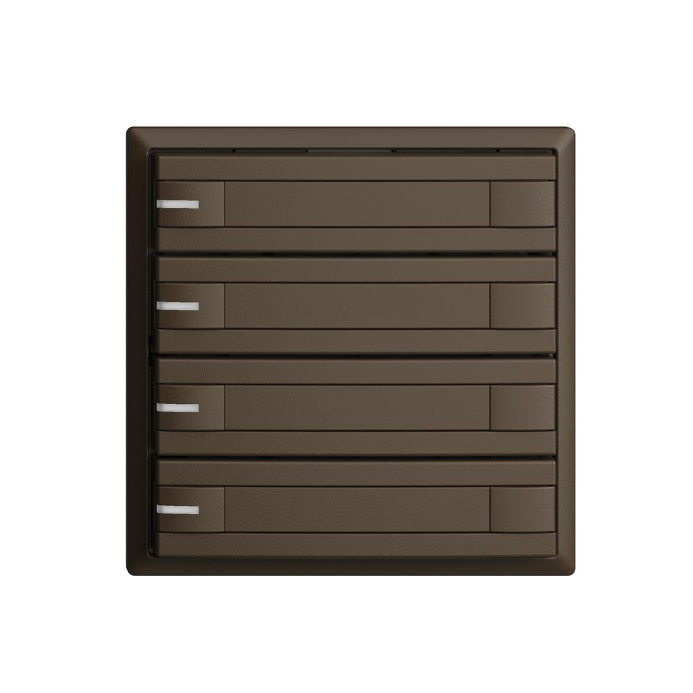 UP-Universaltaster 4×2T EDIZIOdue coffee, mit Papiereinlage + LED