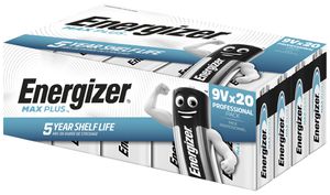 Batterie Alkali Energizer Max Plus 6LR61 9V, Box à 20 Stück