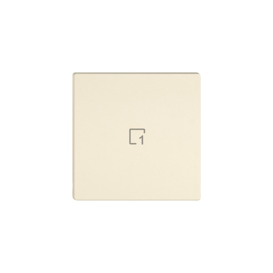 Poussoir 1/1 EDIZIO.liv Wiser avec SNAPFIX® avec symbole scène 1 cr