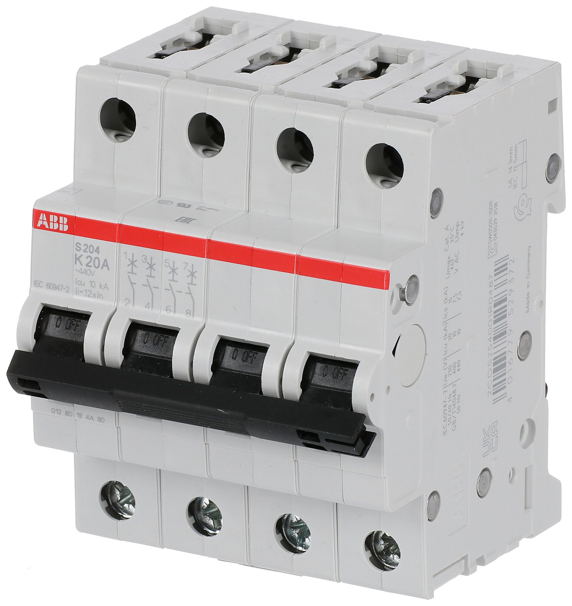 Leitungsschutzschalter ABB S204-K20 20A 6kA