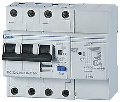 Fehlerstrom-/Leitungsschutzschalter Doepke FIC C 3L+N 16A 300mA 6kA