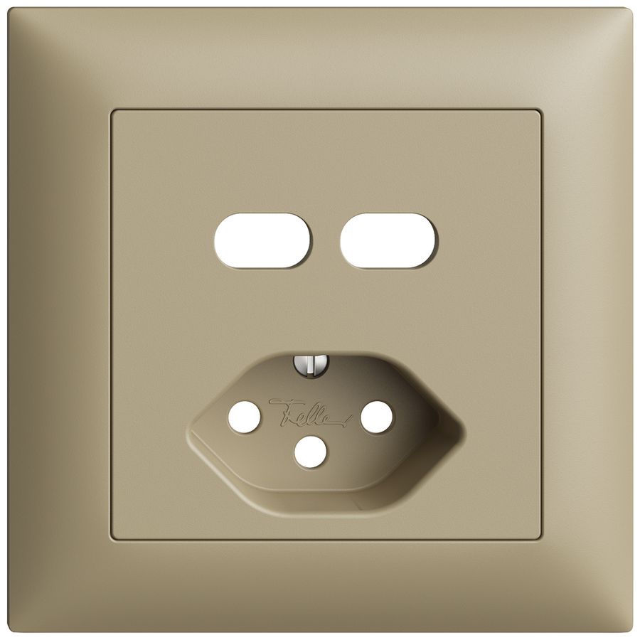 UP-Montageset Feller EDIZIOdue für Steckdose USB 2×Typ C + Typ 13 sand