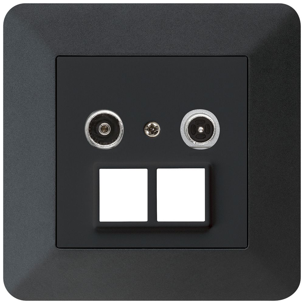 Prise multimédia ENC kallysto.trend R/TV 4dB 2GHz noir