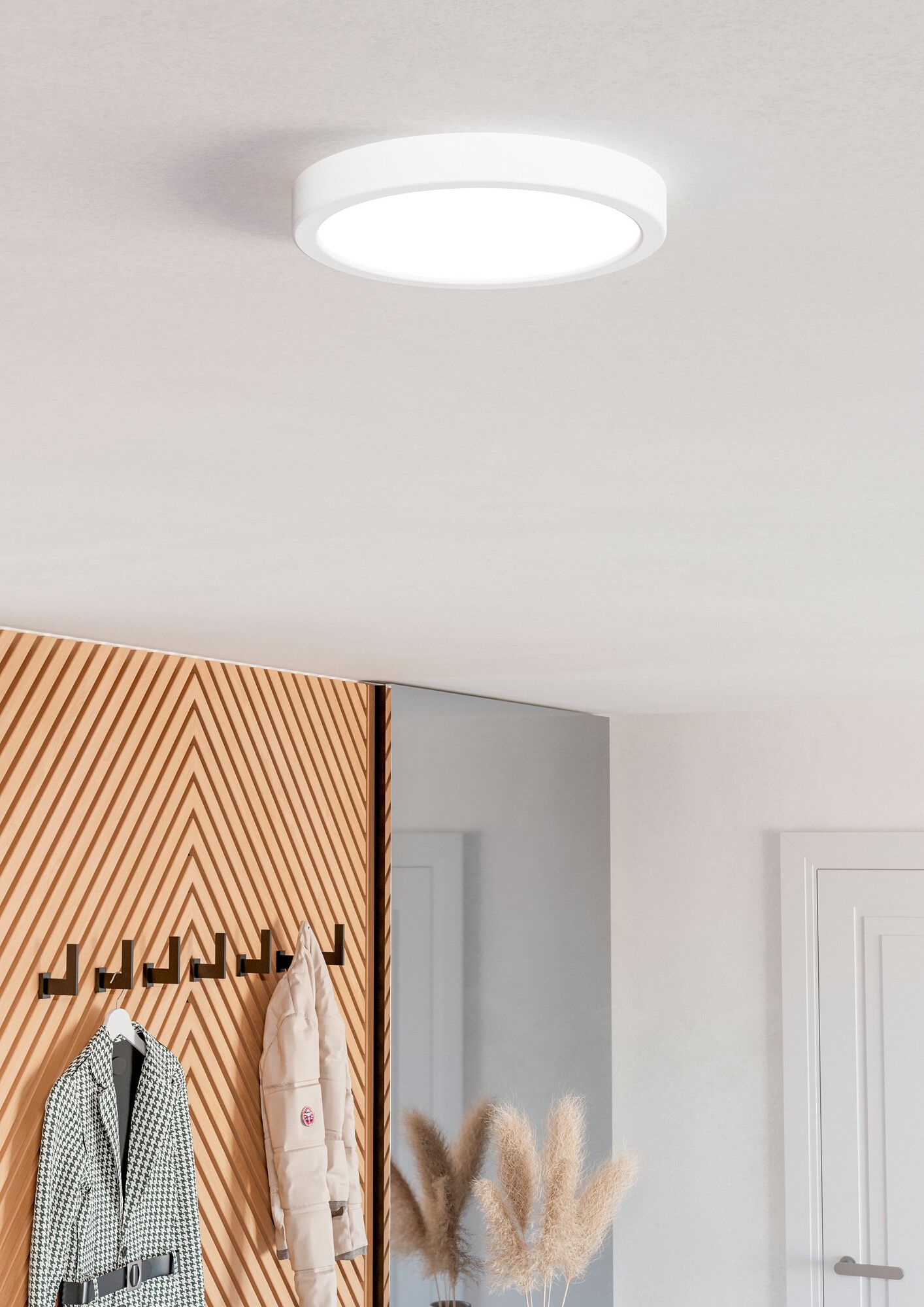 LED-Deckenleuchte Eglo FUEVA 14W 0…1400lm 2700…6500K IP44 DIM Ø211×25mm weiss