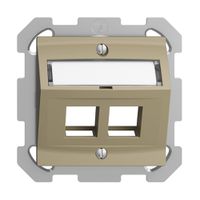 UP-Montageset EDIZIOdue FM, mit Schrägauslasshaube, für 2×Keystone, sand