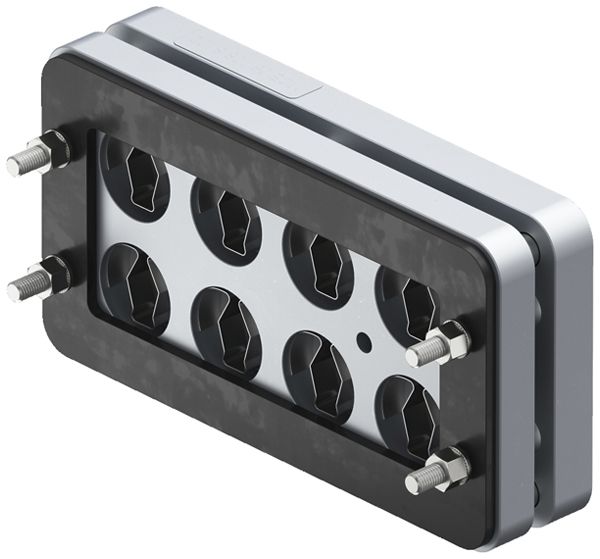 Mehrfachdurchführung AGRO MCE EMV S101 8 Löcher 4…10mm Aluminium schwarz