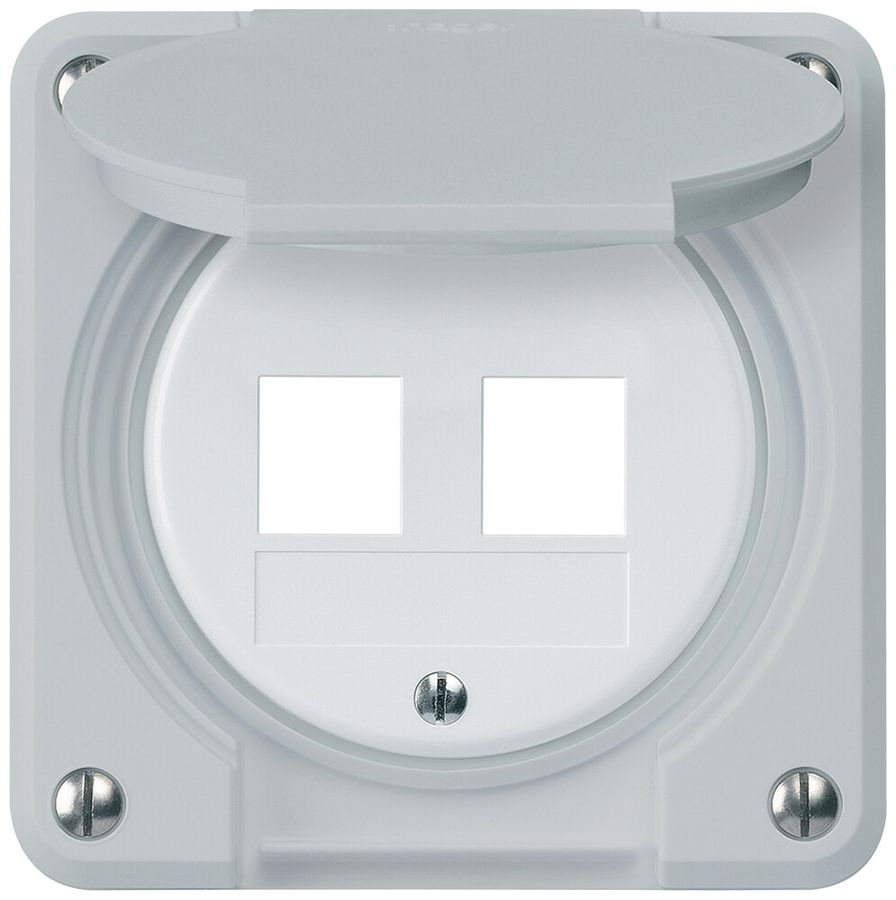 UP-Montageset robusto HMS IP55 grau für 2×Modul