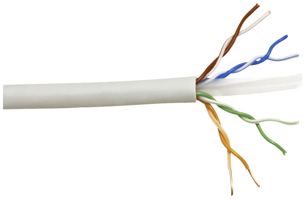 Datenkabel Roline Solid Kat.6A UTP 4P AWG23 500MHz LSZH Eca grau 300m