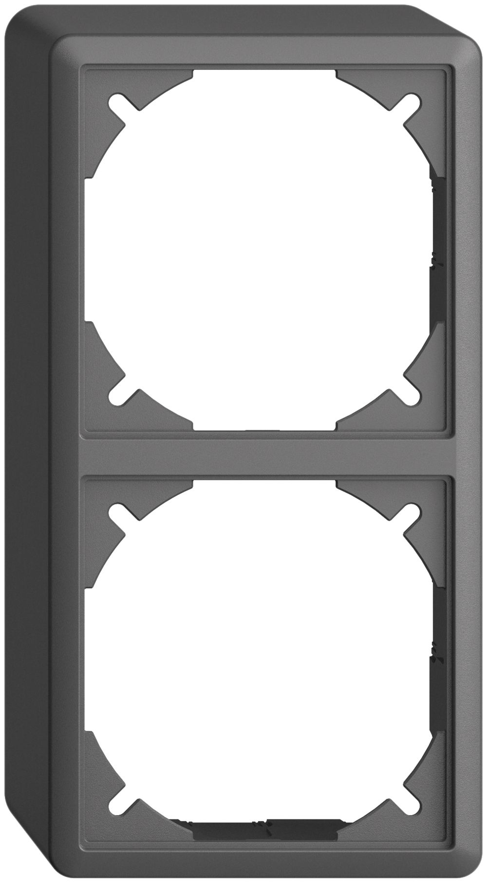 Cappa EDIZIOdue 54mm I-I grigio scuro per combinazione verticale/orizzontale