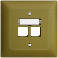 UP-Montageset S-One EDIZIOdue FMI für 2×RJ45 gerade, olive