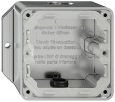 AP-Gehäuse ELEMENT SNAPFIX® 111×93×54mm 2×M20 alu