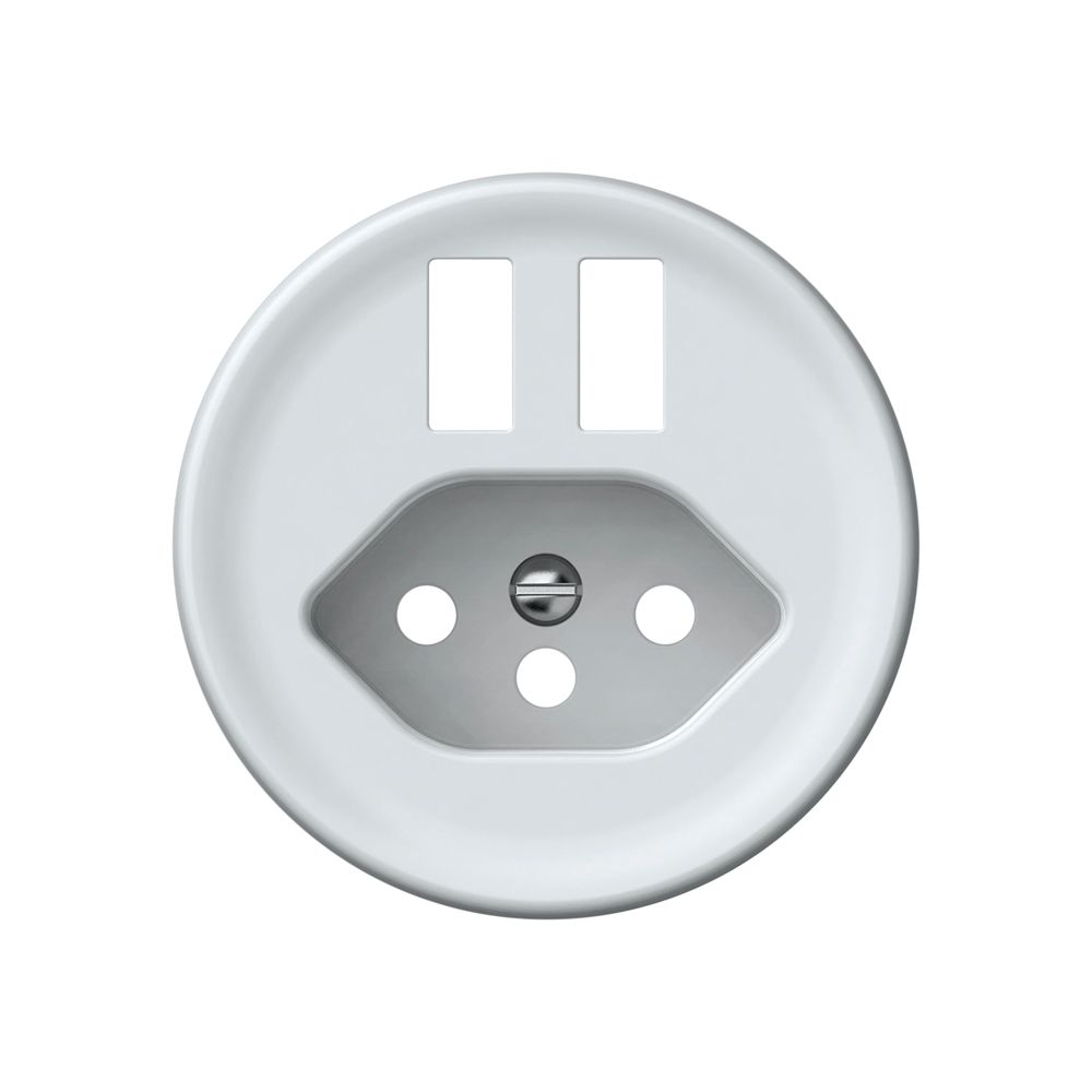 Kit frontal origin 2×prise de charge USB avec prise type 13 blanc