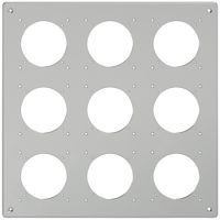 Montageplatte ELEMENT SNAPFIX® 3×3 horizontal und vertikal 325×325mm Aluminium