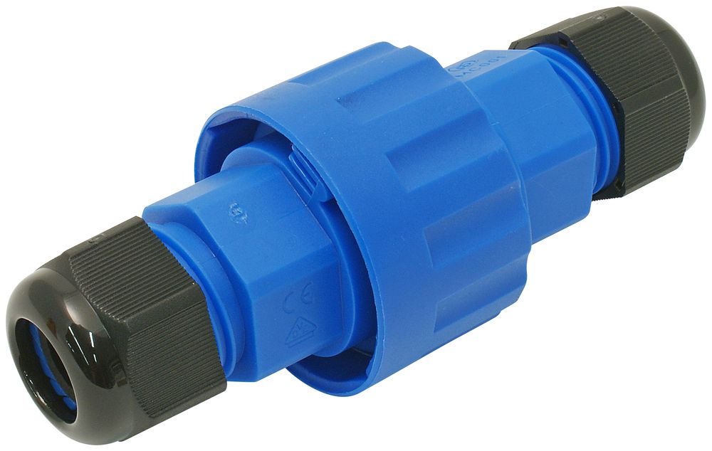 Leitungsverbinder 3×2.5mm² schwarz Kabel-Ø6…13mm IP68