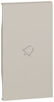 Tastenabdeckung Living Now 2 Module beleuchtbar mit Symbol Glocke sand
