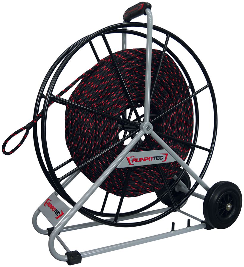 Câble de traction RUNPOTEC en polyester Ø12mm 200m incl dévidoir