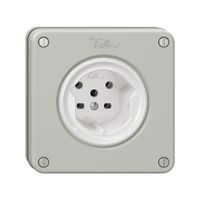 Presa NUPU NEVO, 1×T15, grigio chiaro