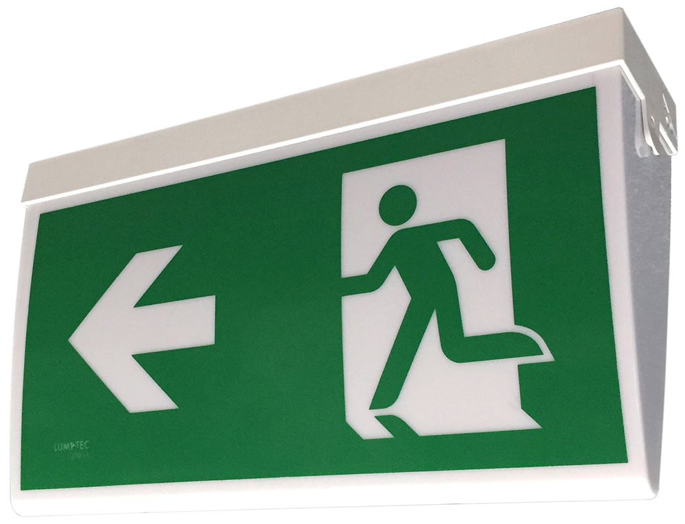 LED-Notleuchte Lumatec A2P, 5W Autonomie 1h LiFePO4 3 Piktogramme