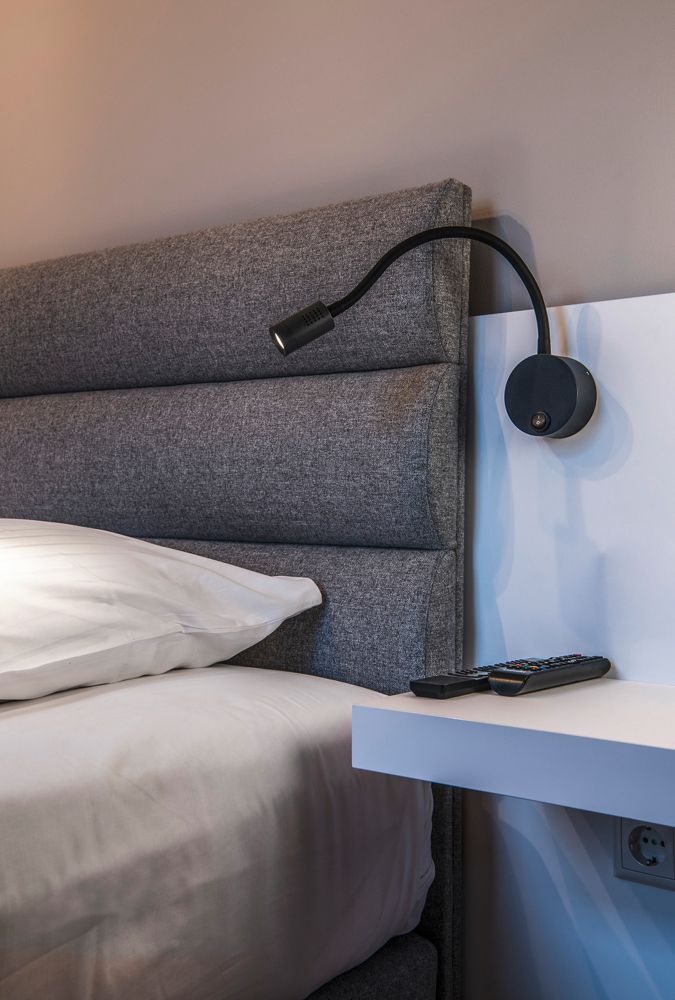 Applique LED SLV DIO FLEX PL switch 1.9W 82lm 4000K 45° socle Ø90mm noir