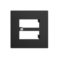 Frontplatte 4×RJ45 EDIZIOdue schwarz R&M swissline