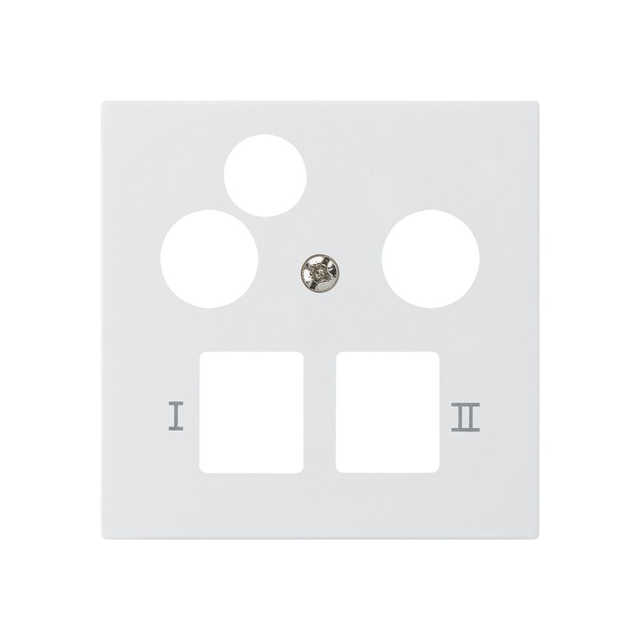 Frontplatte kallysto zu R&M HWS weiss 3-Loch Daten Multimedia