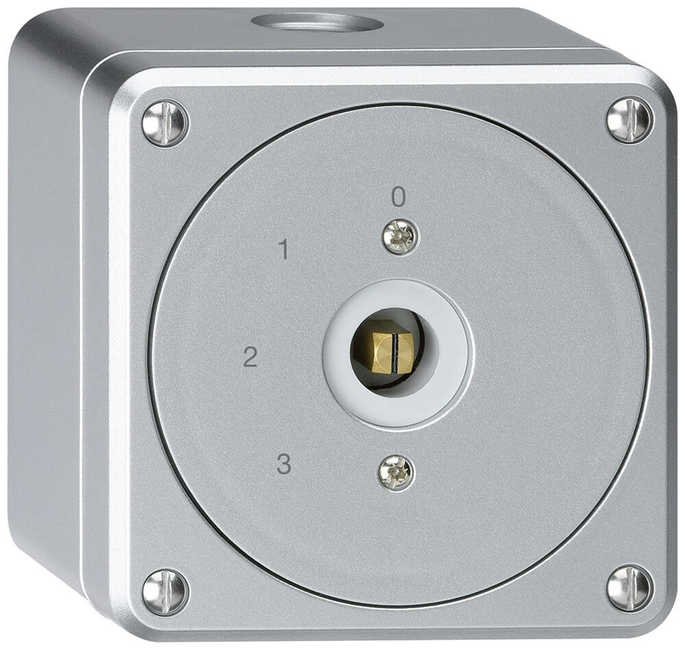 AP-Steckschlüsselschalter robusto ohne Klappdeckel 5/1P aluminium Vierkant