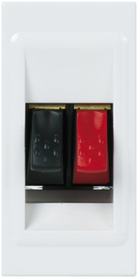 Prise haut-parleur INC MOS blanc simple 1 module
