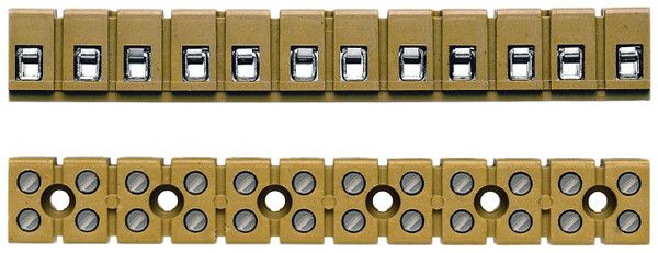 Morsettiera Weidmüller MK connessione a vite 2.5mm² 400V 24A 12L 110mm giallo
