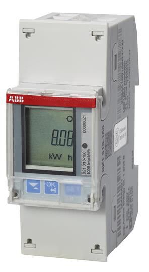 Compteur d'énergie AMD ABB iBus B21 313-100, 1×65A Silber 2DI/2DO M-Bus
