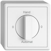 AP-Drehschalter EDIZIO.liv SNAPFIX® Drehgriff 2/1L 0-Hand-0-Automat ws