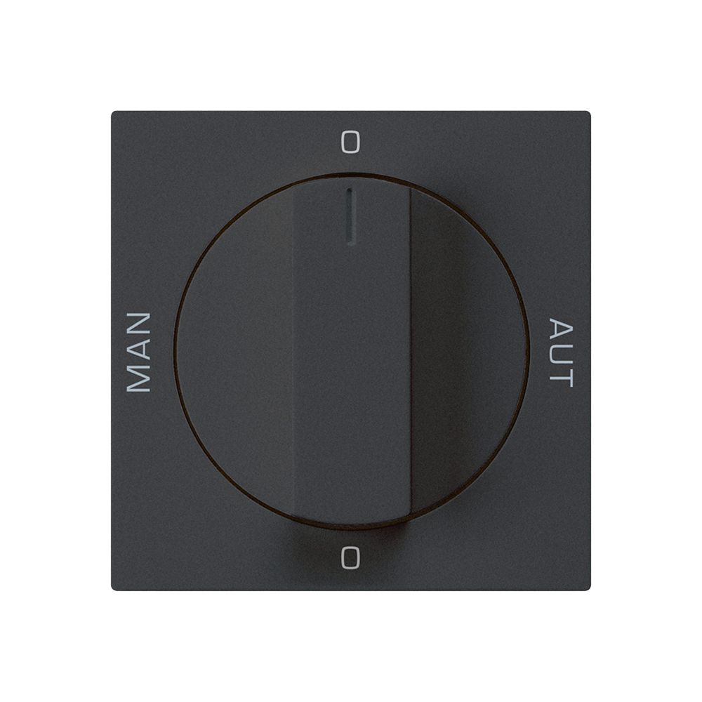 Frontset für Drehschalter S2 schwarz 60×60 kallysto 0-Hand-0-Aut.