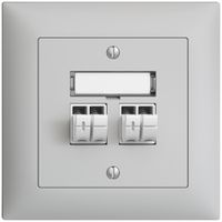 UP-Audiodose Push Type EDIZIOdue FMI, 2×, Beschriftungsset, hellgrau