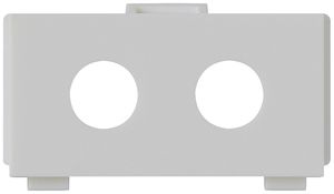 Modulo multimedia kallysto M3 vuoto per 2 connettori F/jack 6.35 Ø9.6 gr chiaro