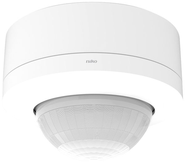 Détecteur de présence AP Niko P41LR 360° Slave 230V 32…37m IP54 blanc