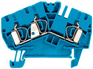 Durchgangs-Reihenklemme Weidmüller ZDU 4-2/3AN LSC Zugfeder 4mm² TS35 blau