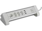 Prise multiple de table 4×T13/3×USB-A 2m T12 blanc